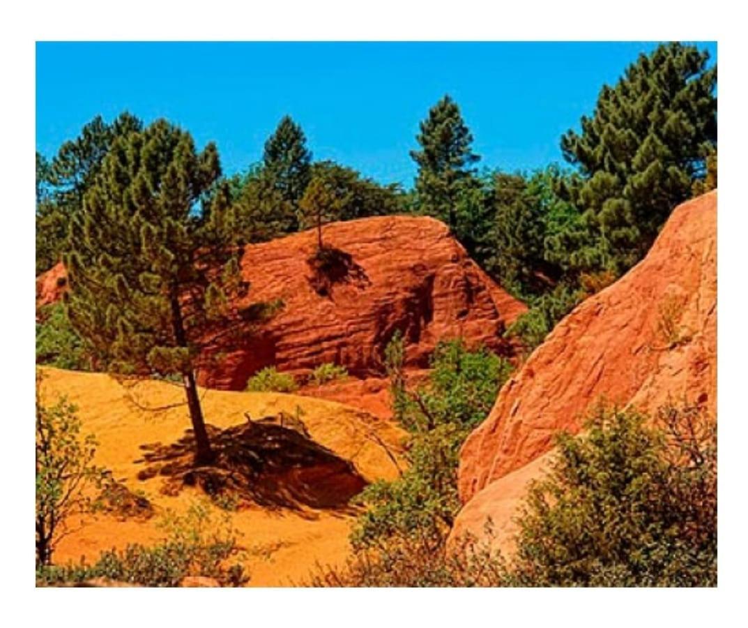superbe logement au cœur Luberon proche du Colorado provencal dans une résidence au calme avec piscine, magnifique vu sur le Luberon depuis la terrasse Viens Exterior foto